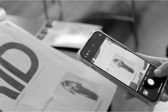 Illustration of a shopper unable to find an item seen on social media