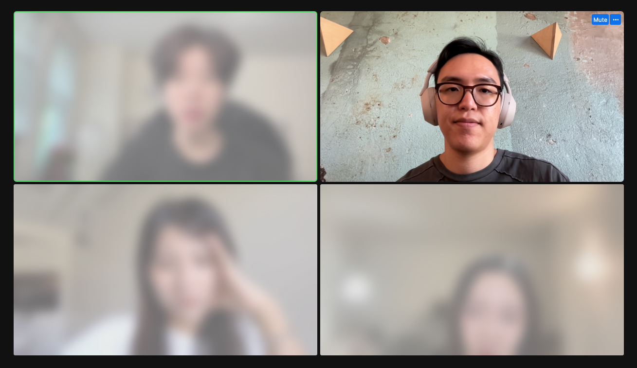 User interview with a target shopper over video call